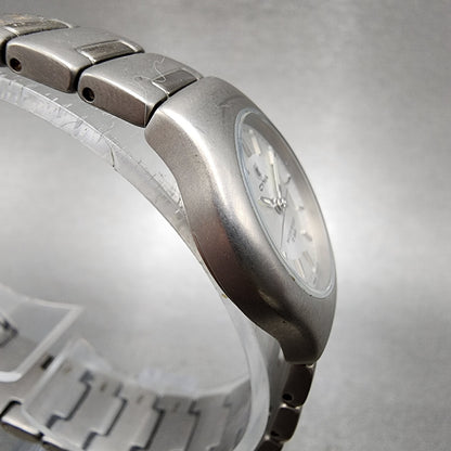Cyma Watch Women 25mm Silver Dial Titanium Round 820 New Battery Vintage3
