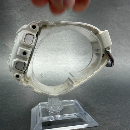 Casio Baby-G Watch Women 43mm White Rose BA-110 Alarm Chrono New Battery ABD6