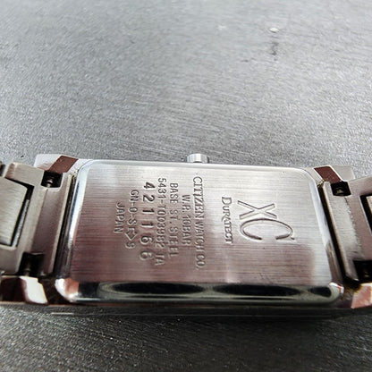 Citizen XC Tank Watch Women 16mm Silver Dial Silver Tone 5431t003982 NewBattery9