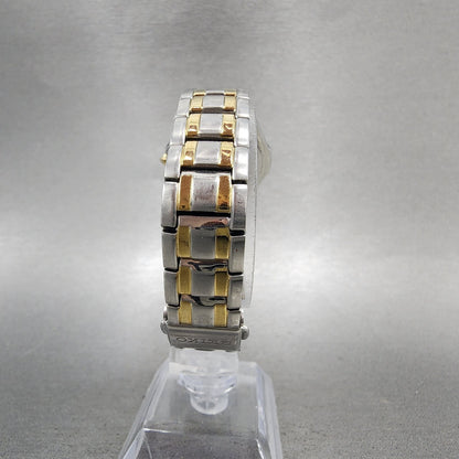 Seiko 100M Watch Women 28mm Blue Dial Two Tone Date Round 7n820fh0 New Battery7