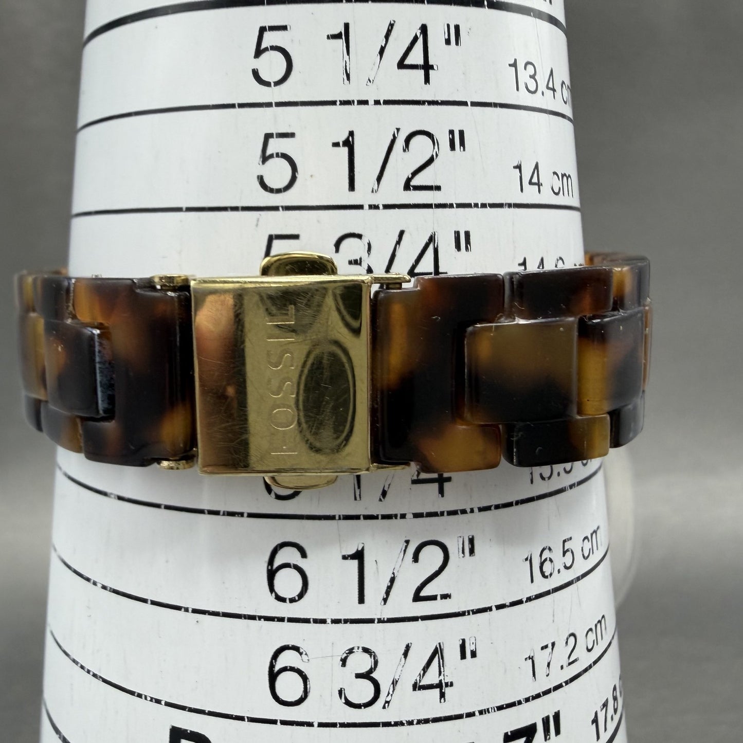 Fossil Stella Mini Watch Women 31mm Brown Dial Brown Tortoise Date ES-2922 Runs10