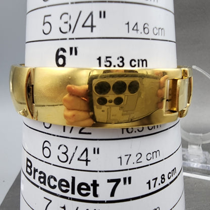 Seiko Lassale Tank Watch Women 15mm Black Dial Gold Tone 1f205k7h New Battery10