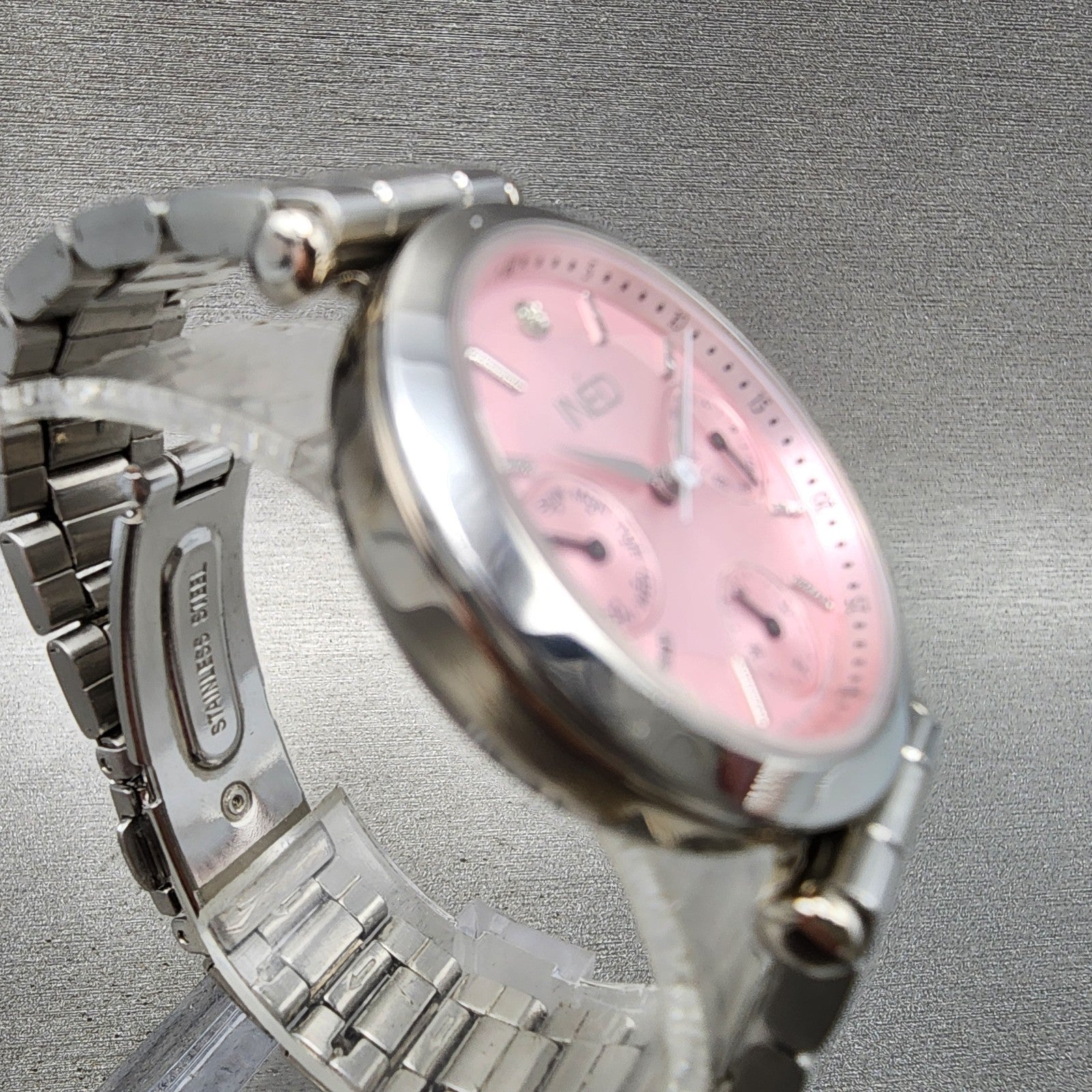 Citizen Ined Watch Women 30mm Pink Dial Silver Tone Round 6329-S028314 New Batt3