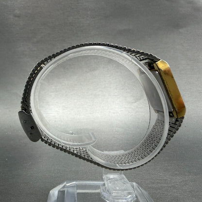 Seiko Tank Watch Women 19mm Champagne Dial Gold Tone 2Y01-5D19 New Battery8