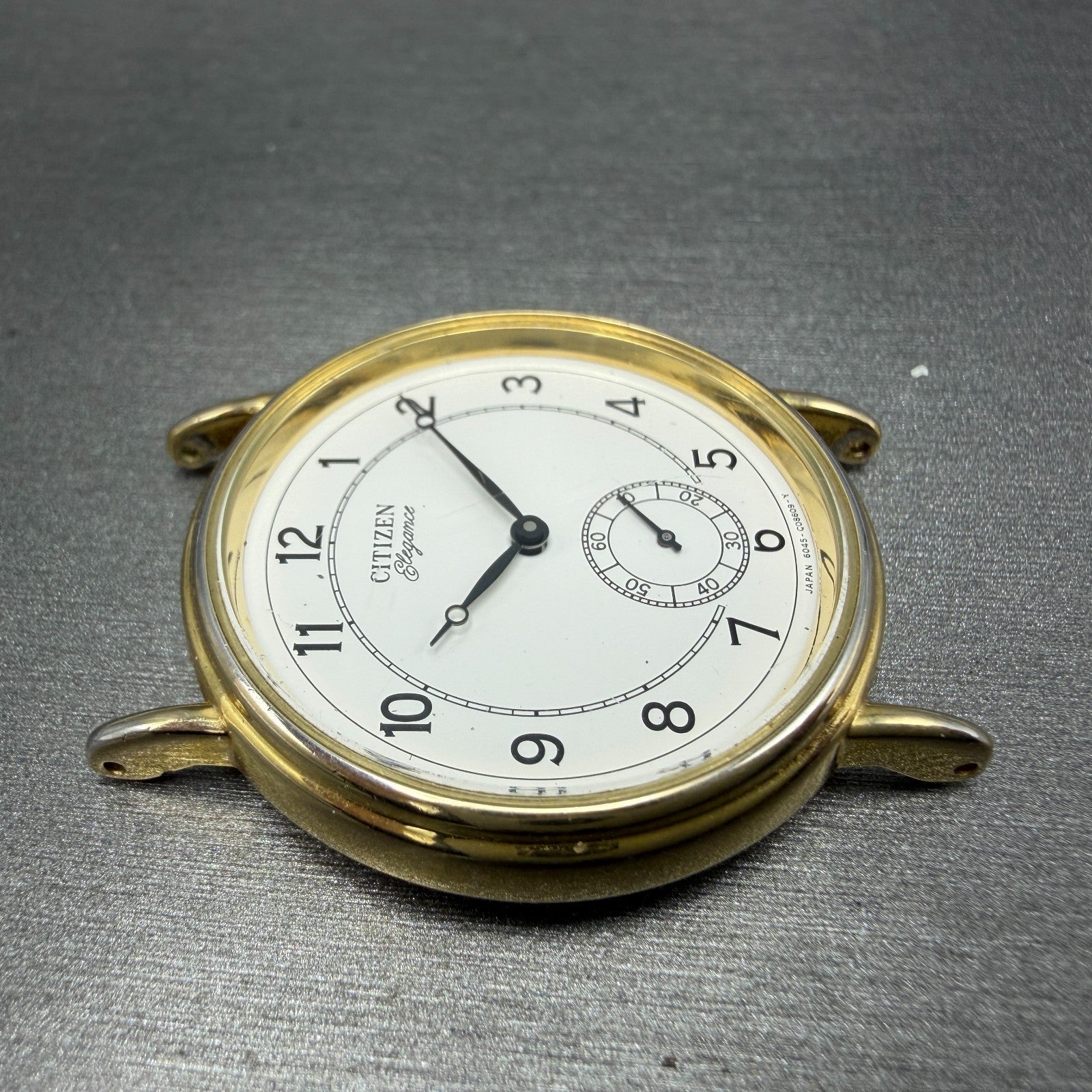 Citizen Elegance Watch Men 34mm White Dial Gold Tone Round 6045-G02565 PARTS4