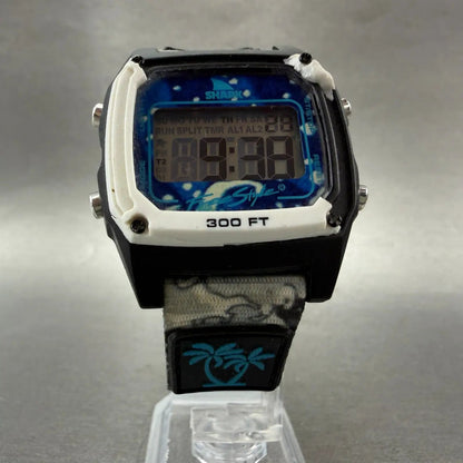 Freestyle Shark Watch Men 38mm Black White Blue Alarm Chrono Luke Davis READ!!!!5