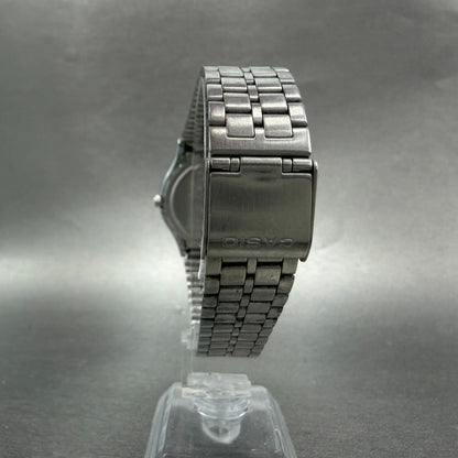 Casio MQ-514 Watch Men 33mm Silver Dial Silver Tone Round Daydate New Battery AD8