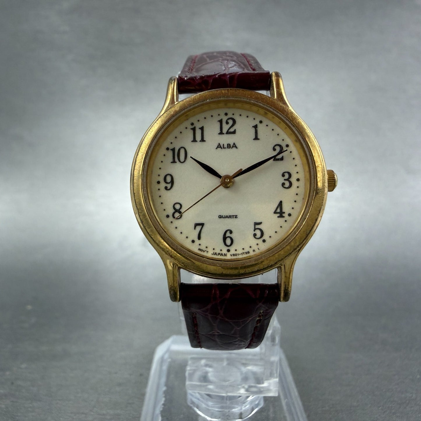 Seiko Alba Watch Women 26mm White Dial Gold Tone V501-6k00 New Battery Vintage5