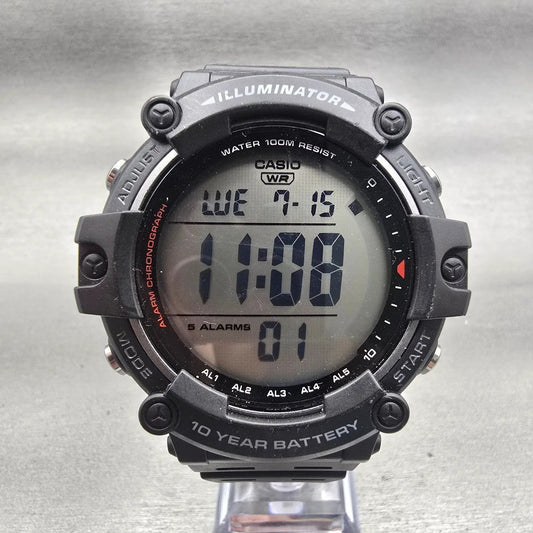 Casio Illuminator AE_1500WH Watch Men 51mm Digital Black Chrono Alarm New Batt0