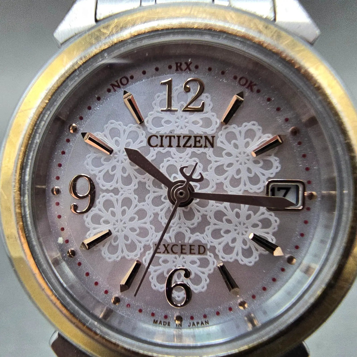 Citizen Exceed Watch Women 26mm MOP Dial Two Tone Atomic Solar H050 PARTS2