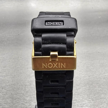 Nixon Rubber Player Watch Men 45mm Black Dial Black Tone Rectangle New Batt7