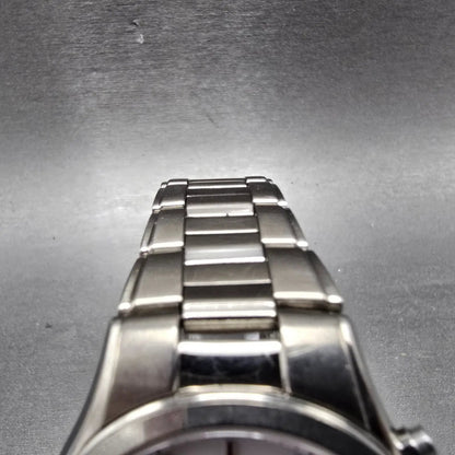 Seiko Atomic Solar Watch Men 39mm White Dial Titanium Date Round 7B42-0AN0 PARTS5