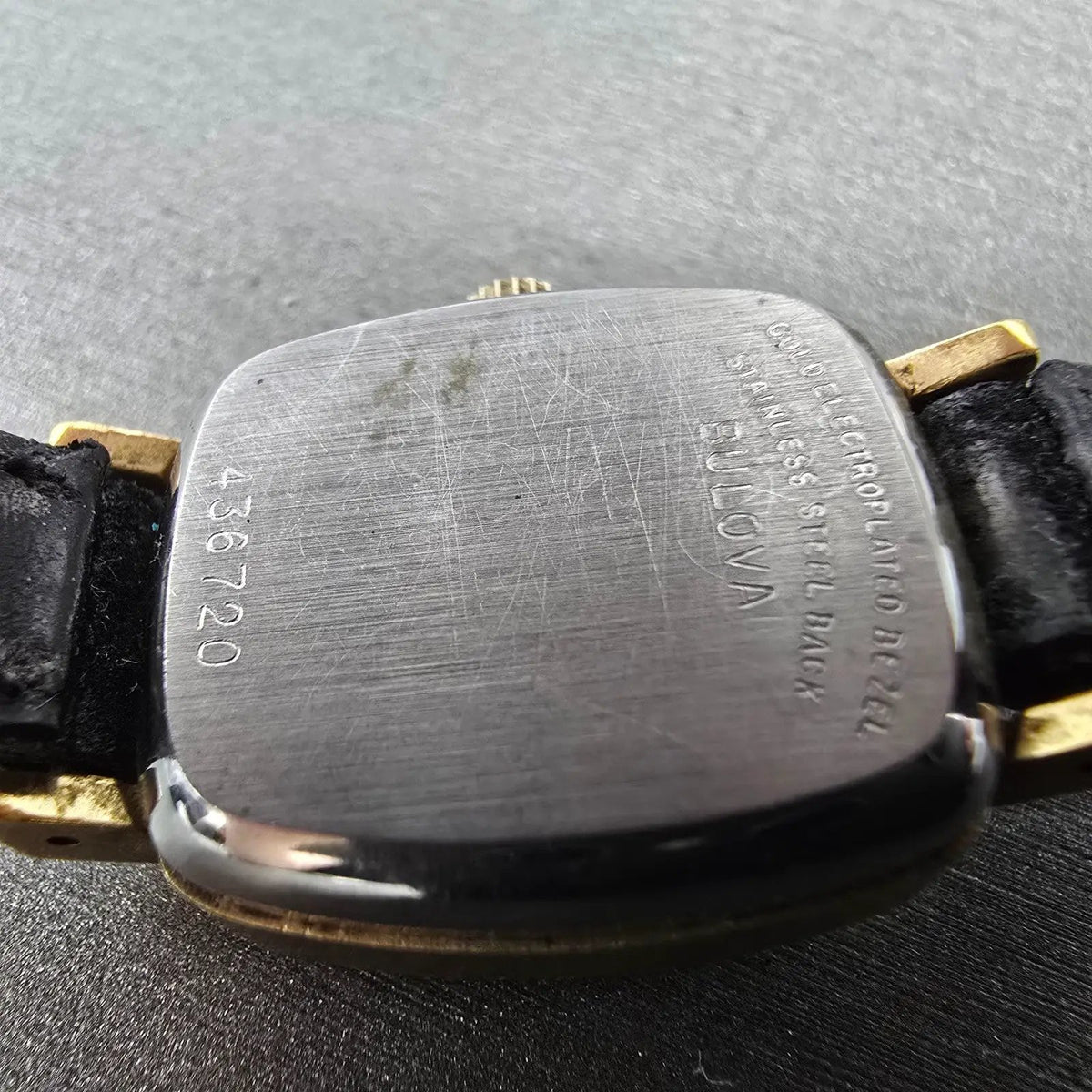 Bulova Accutron Watch Women 20mm White Dial Gold Plated Octagon VTG PARTS10