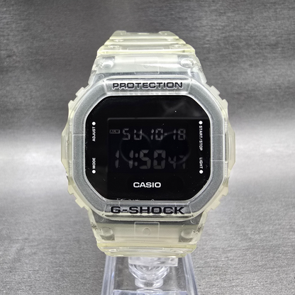 Casio G-Shock DW-5600SKE Watch Men 44mm Clear Case Chrono Alarm New Battery0