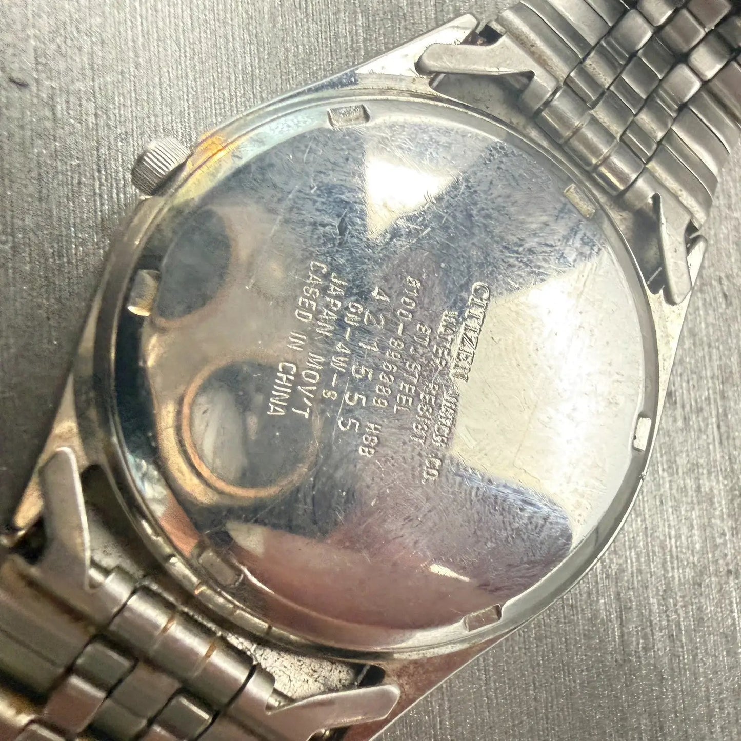 Citizen CQ Watch Men 35mm Silver Dial Silver Daydate Round 8100-S96389 New Batt10