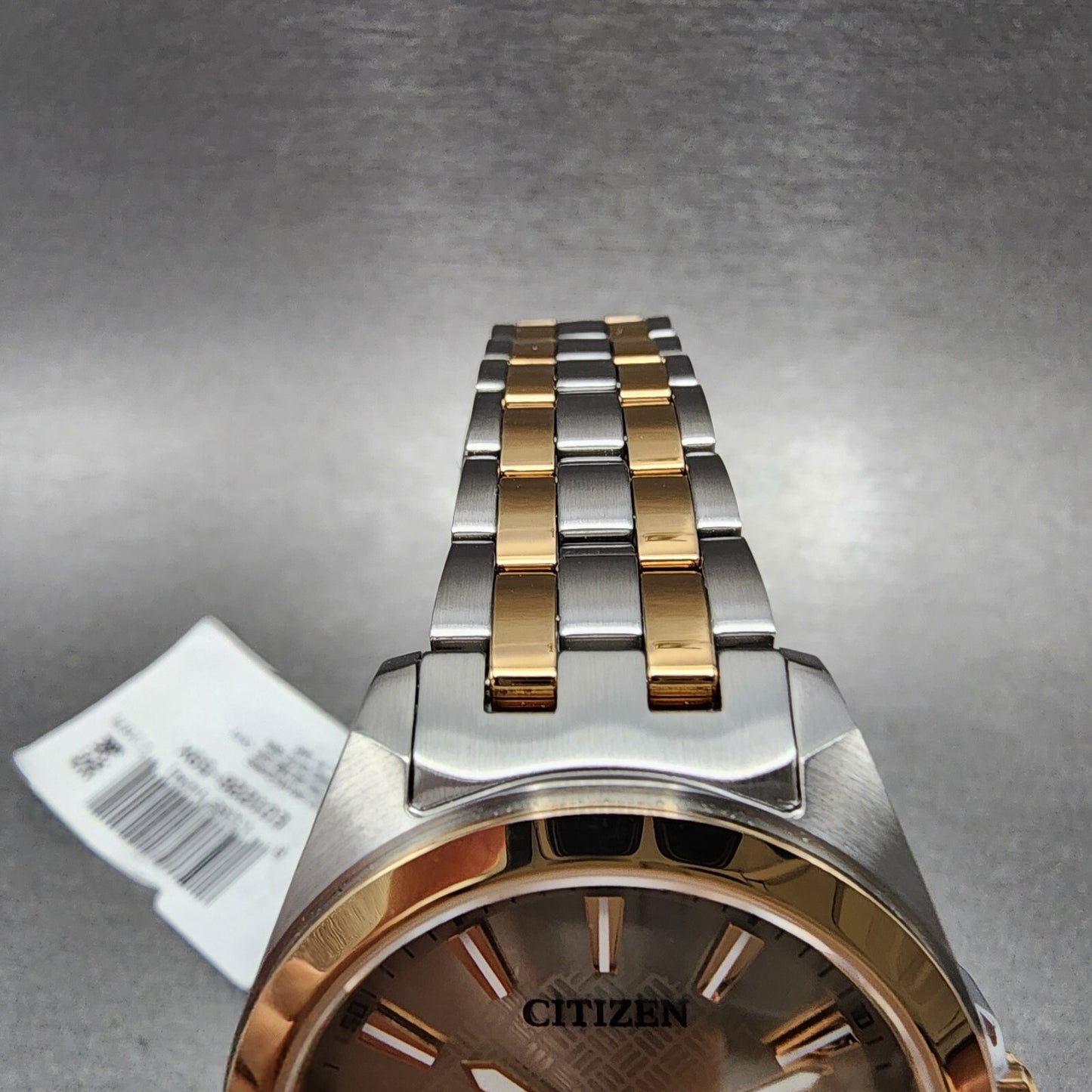 Citizen EcoDrive Peyton Watch Women Brown Dial Two Tone Date Bracelet E01226594