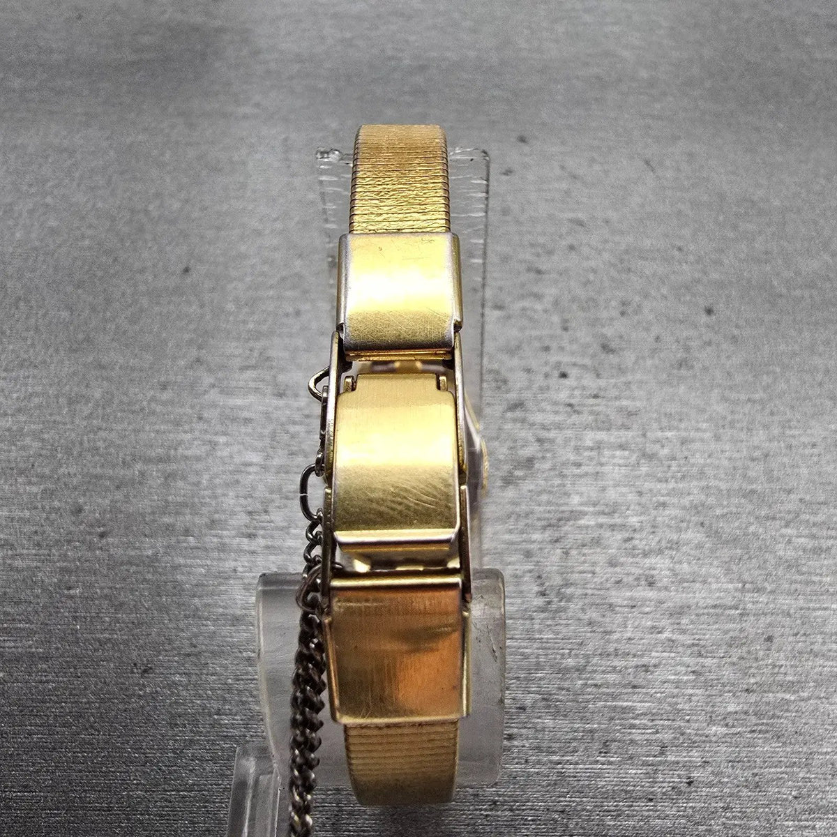 Seiko Watch Women 17mm Gold Dial Gold Tone Oval 2P20-5259 New Battery Vintage7