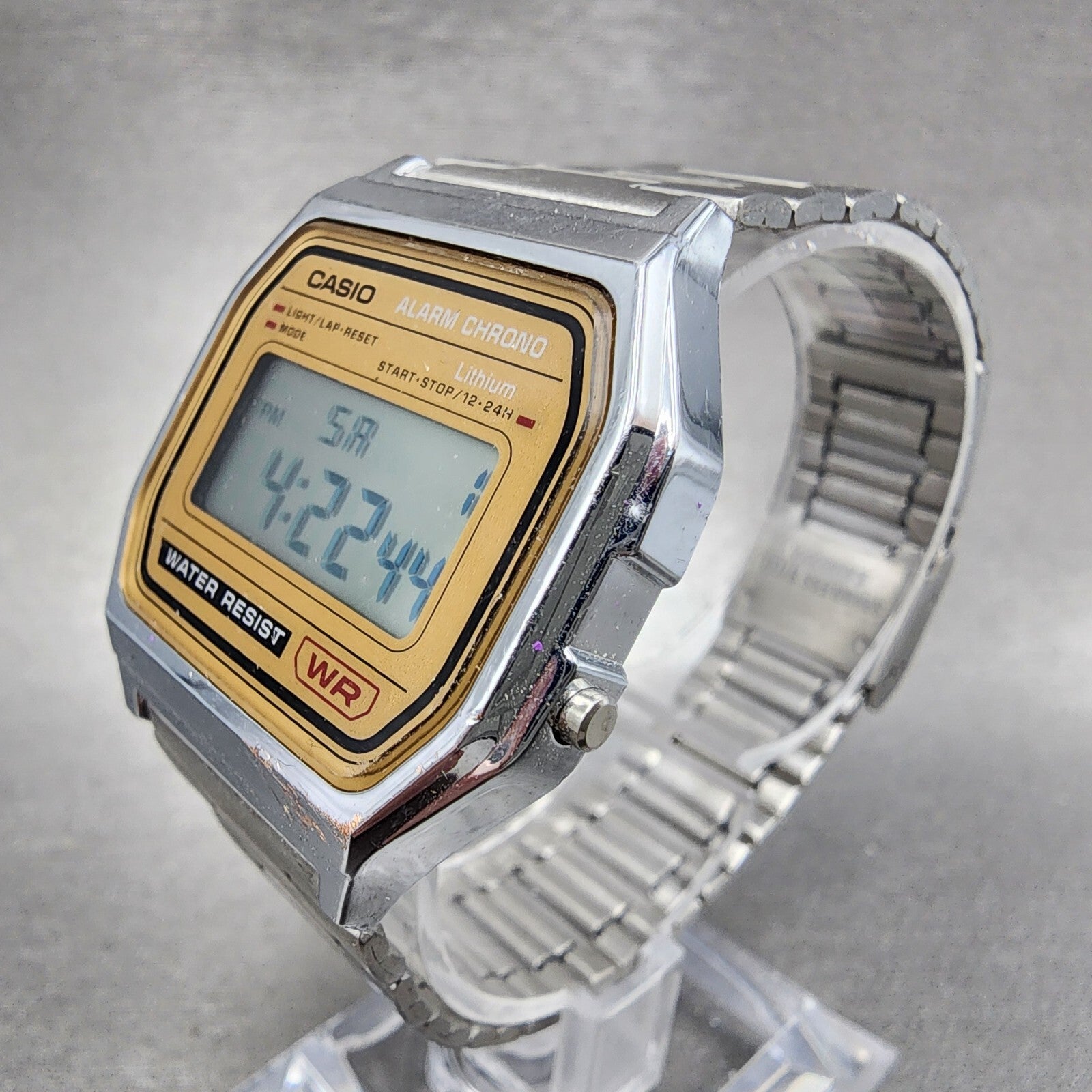 Casio A158WE Watch Men 33mm Digital Stainless Steel Alarm Chronograph New Batt2