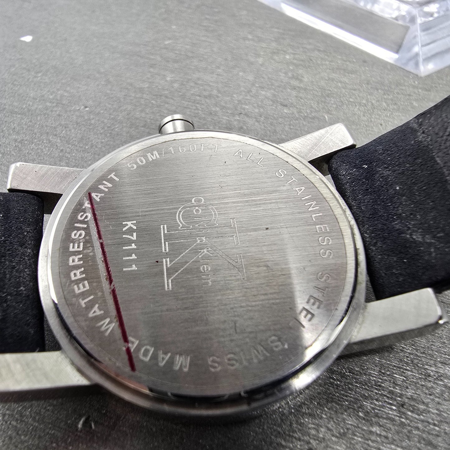 Calvin Klein Watch Men 35mm Gray Dial Silver Tone Round K7111 PARTS10