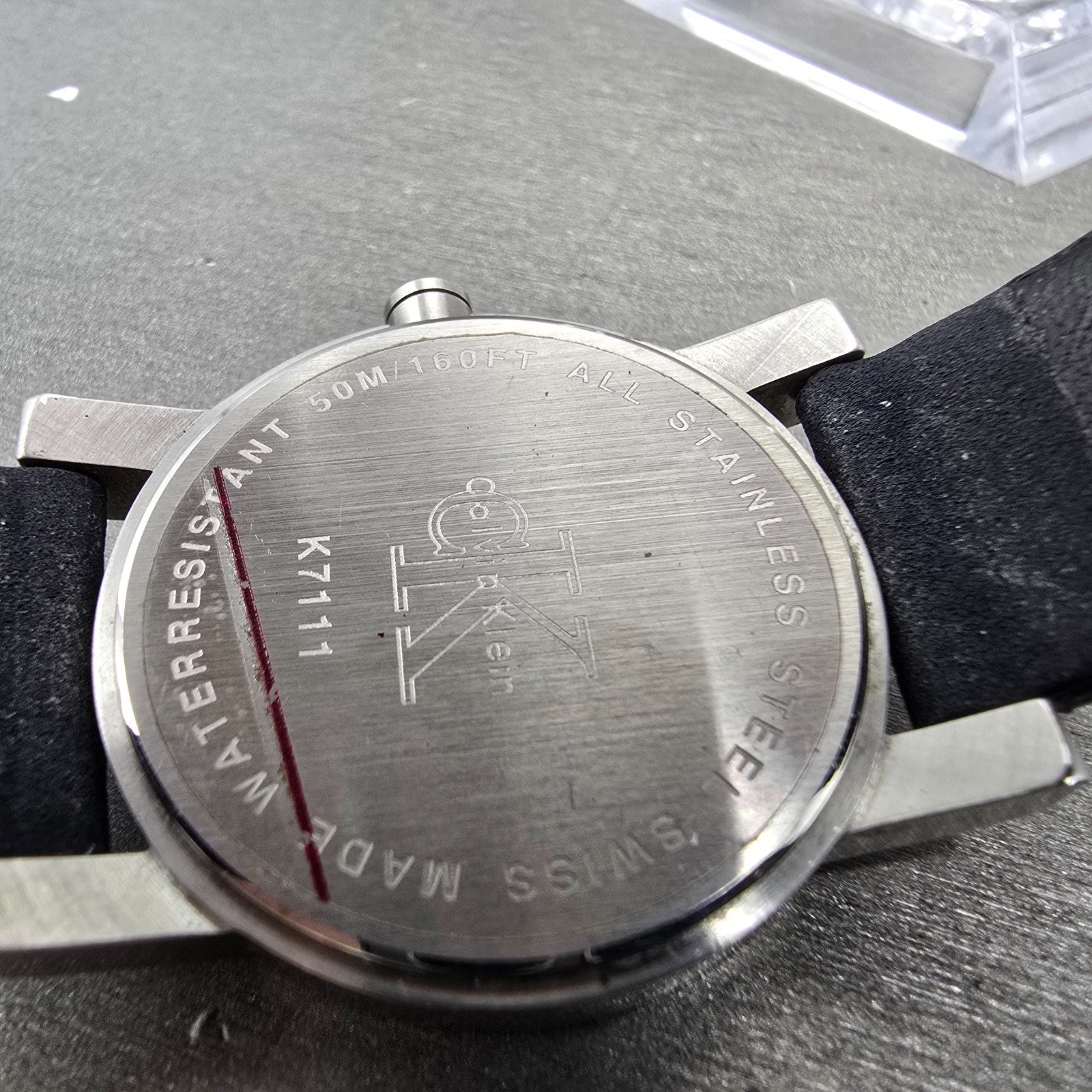 Calvin Klein Watch Men 35mm Gray Dial Silver Tone Round K7111 PARTS10