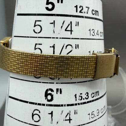 Seiko Tank Watch Women 17mm Champagne Dial Gold Tone VTG 2B20-5000 New Battery10