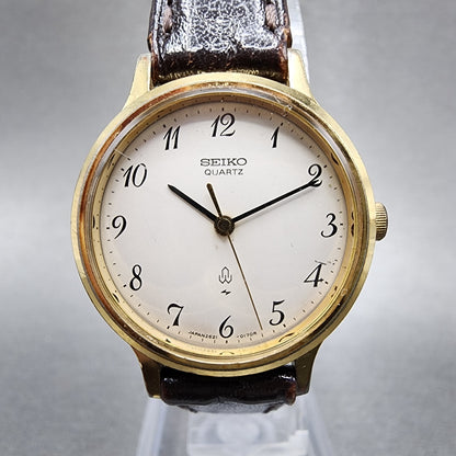 Seiko Watch Women 26mm White Dial Gold Tone Round 26210020 New battery VTG1