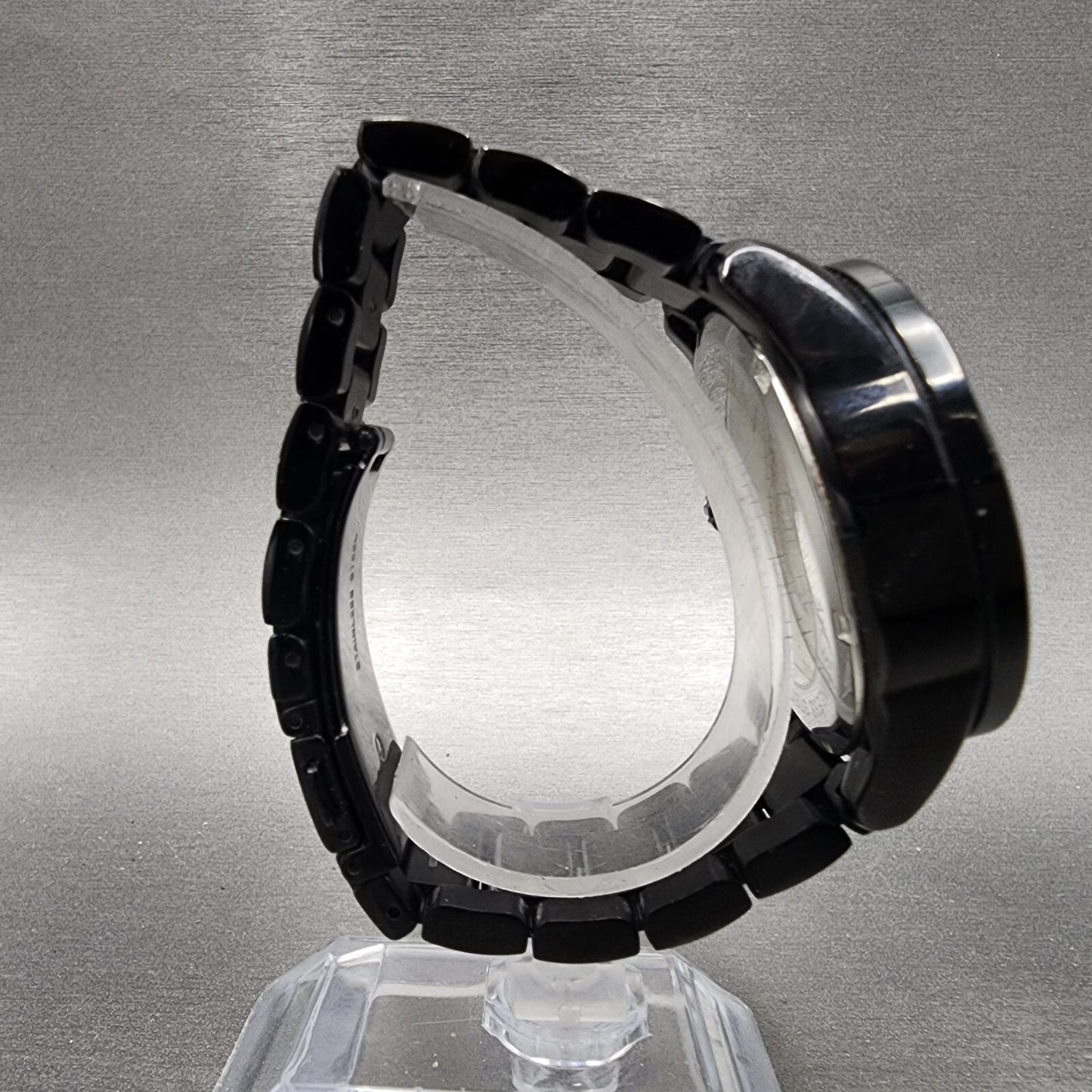 Michael Kors Wren Chronograph Watch Women 41mm Crystal Dial Black Date Newbat8