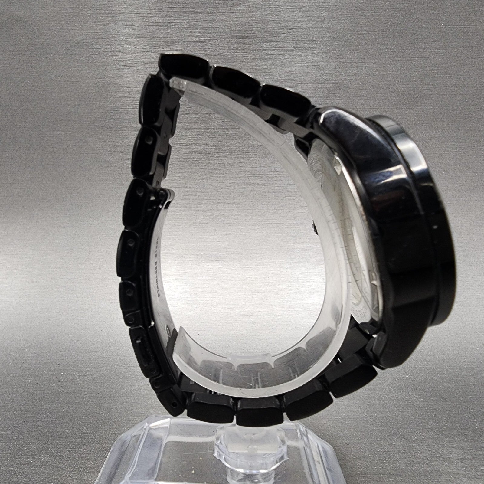 Michael Kors Wren Chronograph Watch Women 41mm Crystal Dial Black Date Newbat8