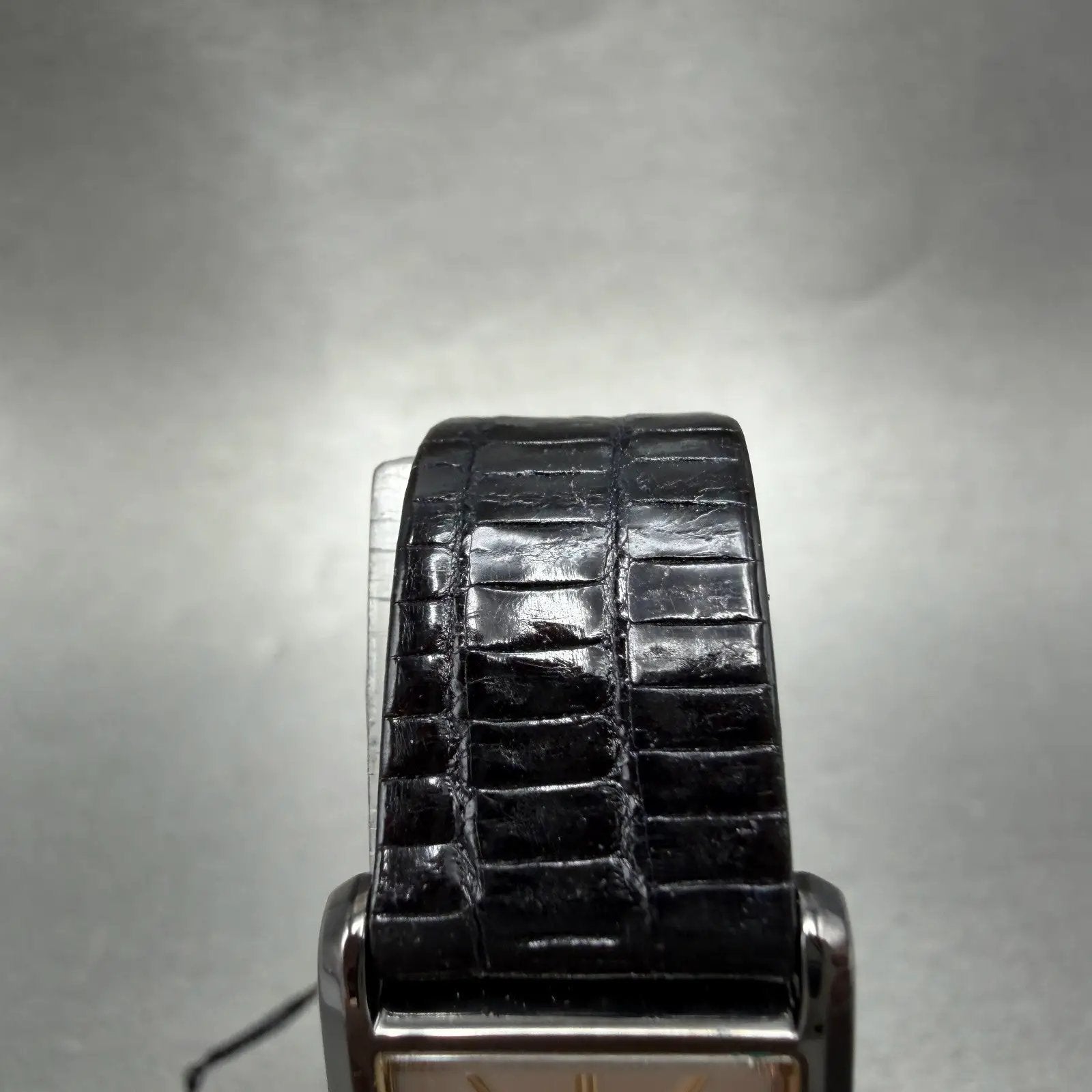 Seiko Tank Watch Women NOS 18mm MOP Dial Black Tone Rectangle 1N00-5C89 New Batt4