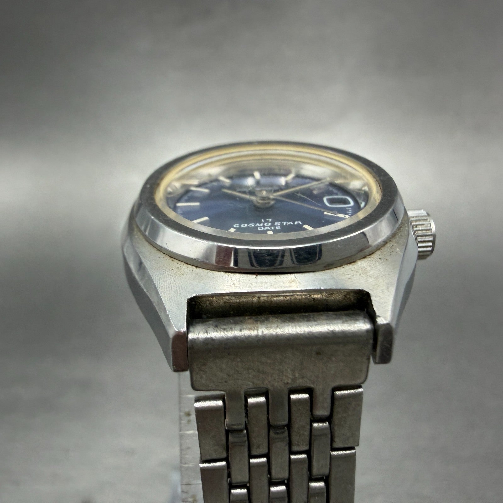 Citizen Cosmo Star Watch Women 25mm Blue Dial Silver Tone date 4-610695 PARTS5