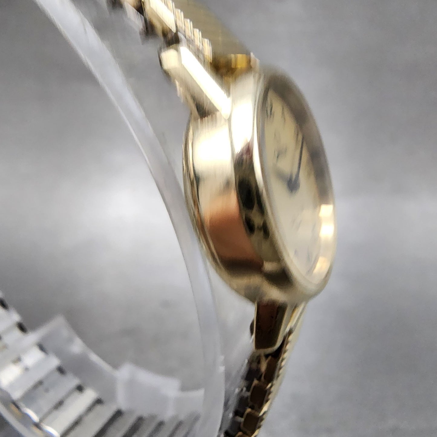 Omega De Ville Watch Women 20mm Gold Dial 10K Gold Filled Round 5910040 New bat3