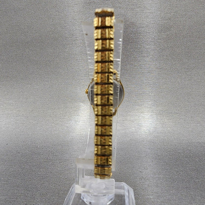 Seiko Watch Women 20mm White Dial Gold Tone Round 2y010a10 New Battery7