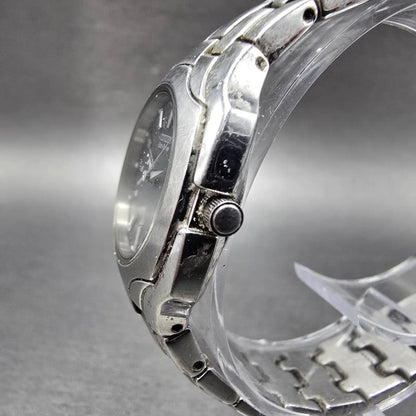 Citizen Eco-Drive Watch Women 25mm Gray Dial Steel Date READ!! E011-S049601 Runs2