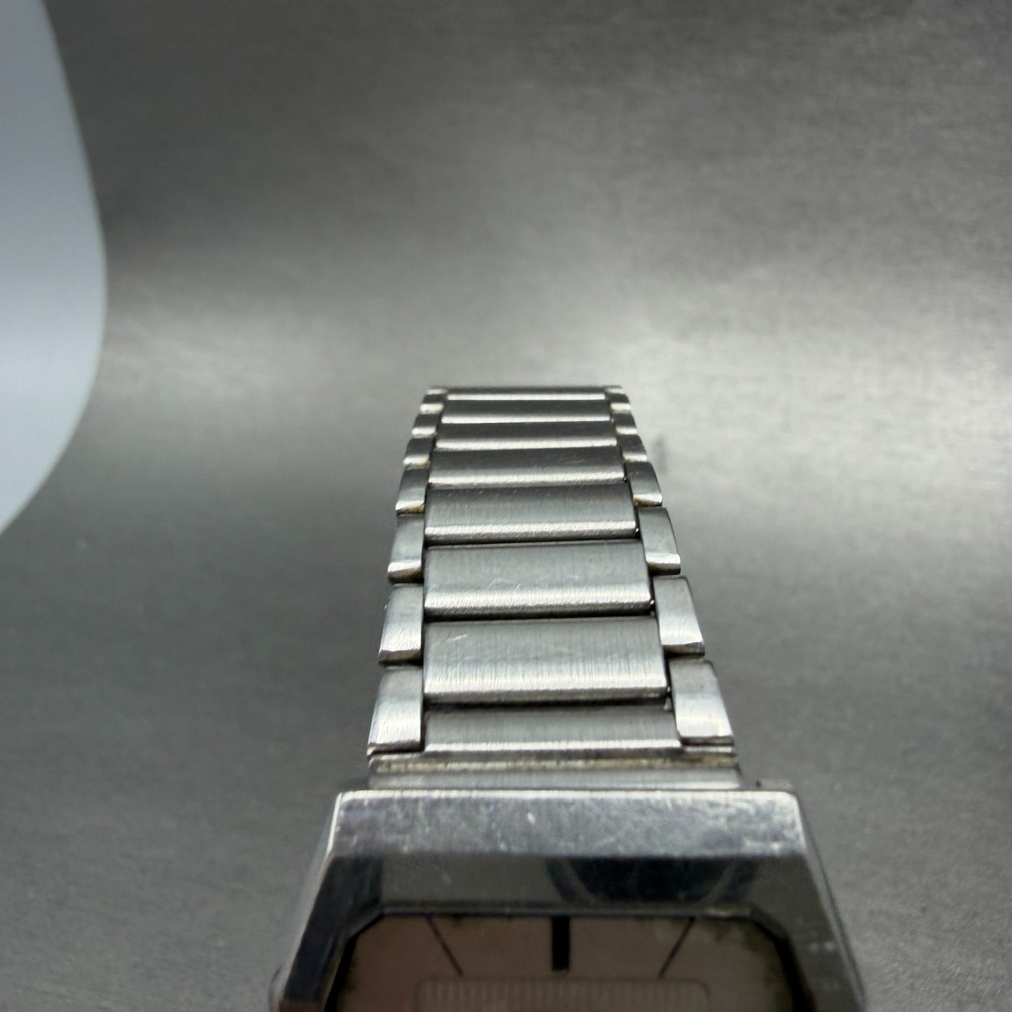 Seiko Tank Watch Men 27mm Silver Dial Silver Tone Octagon 7431-5120 PARTS VTG5