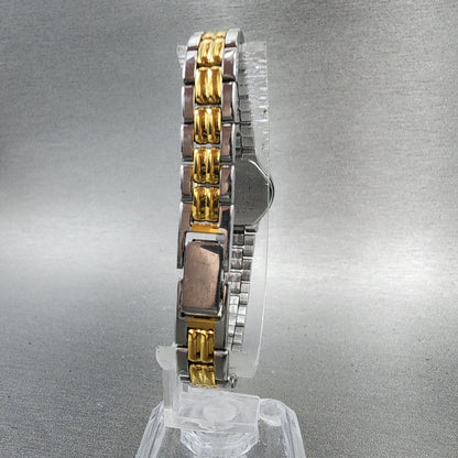 Seiko Watch Women 17mm Silver Dial Two Tone Oval 1F205B29 New Battery8