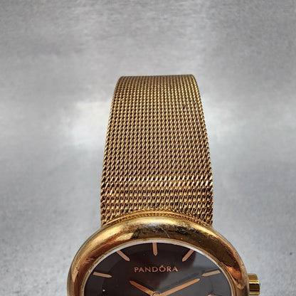 Pandora Pure Watch Women 31mm Brown Dial Rose Gold Tone Round New Battery4