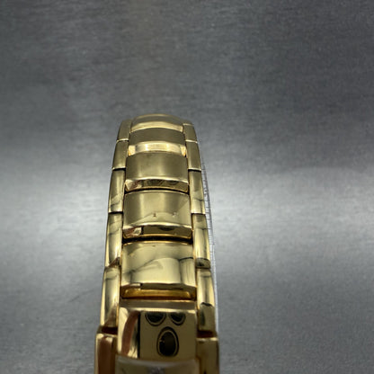Seiko Tank Watch Women 15mm Champagne Dial Gold Tone 2E200AF0 New Battery5