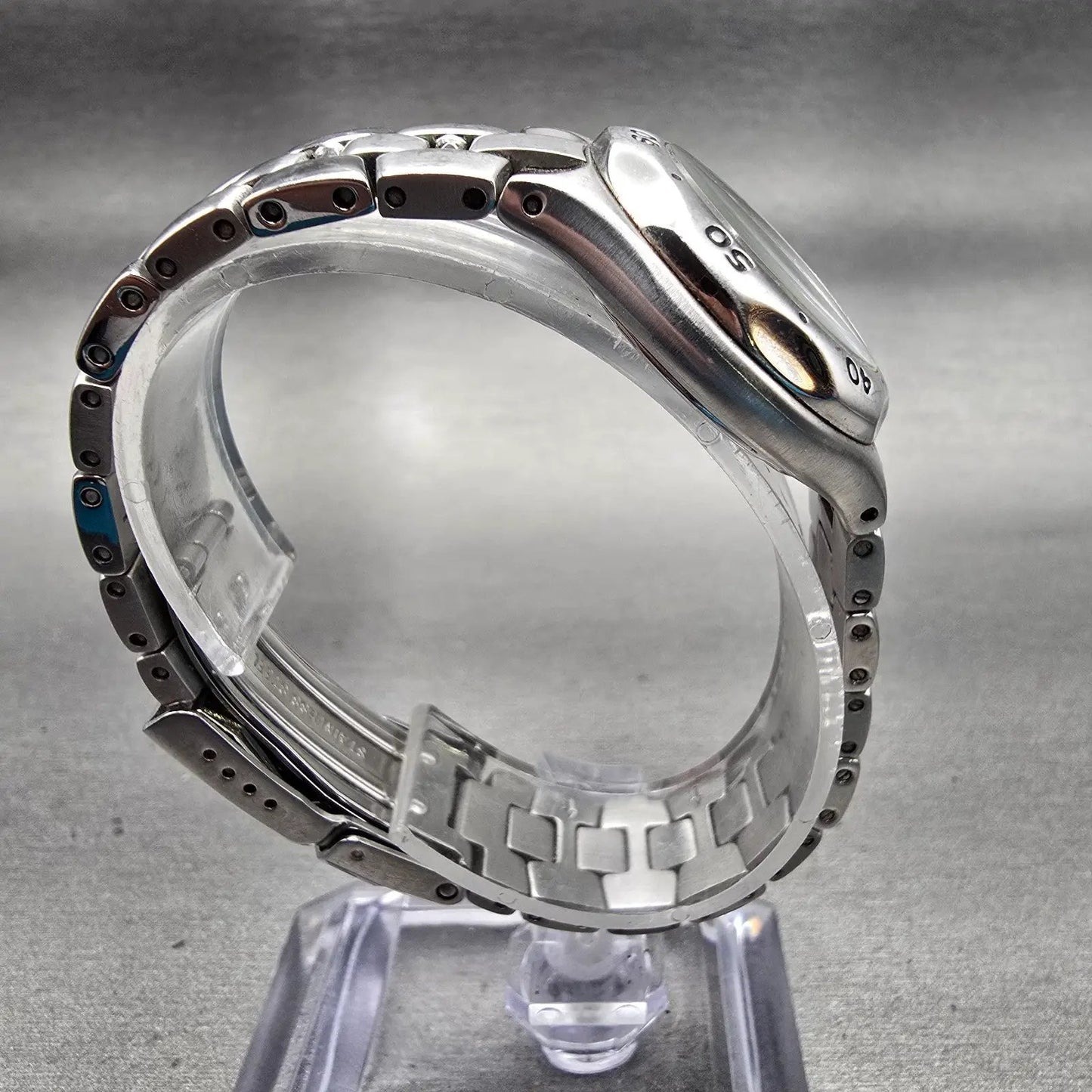 Bulova Marine Star Watch Women 28mm Silver Dial Silver Tone Date 96M25 New Batt8
