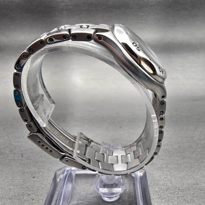 Bulova Marine Star Watch Women 28mm Silver Dial Silver Tone Date 96M25 New Batt8