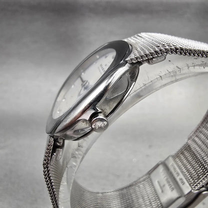 Skagen Watch Women 26mm White Dial Silver Tone Round 589SSS New Battery2