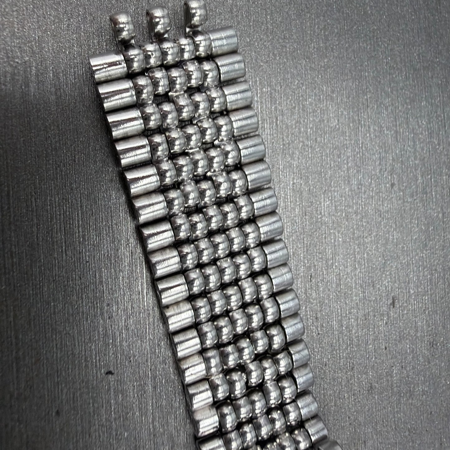 Seiko Beads Of Rice Bracelet 18mm Stainless Steel Japan Vintage NO ENDLINKS12