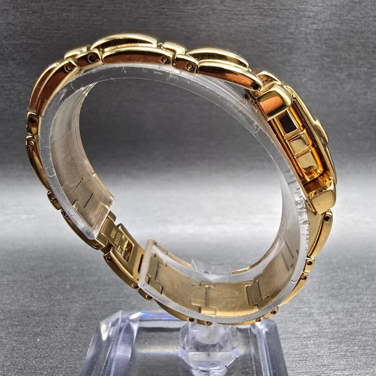 Citizen Elegance Watch Women 15mm Black Dial Gold Hideaway VTG New Battery9