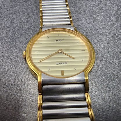 Seiko Arc Watch Men 30mm Champagne Dial Two Tone Round 5P30-6A70 PARTS
