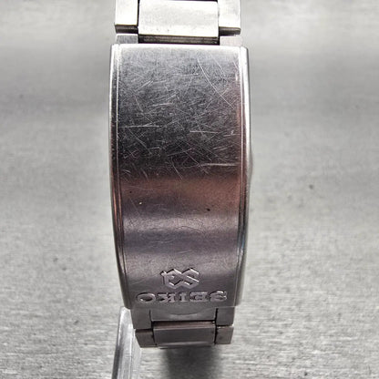 Seiko SQ Watch Men 36mm Black Dial Silver Tone Daydate Round 8223-7150 New Batt7