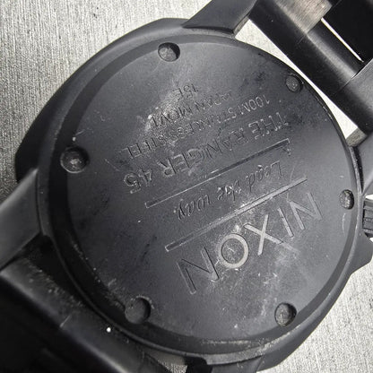 Nixon The Ranger Watch Men 45mm Black Dial Black Tone Round New Battery10