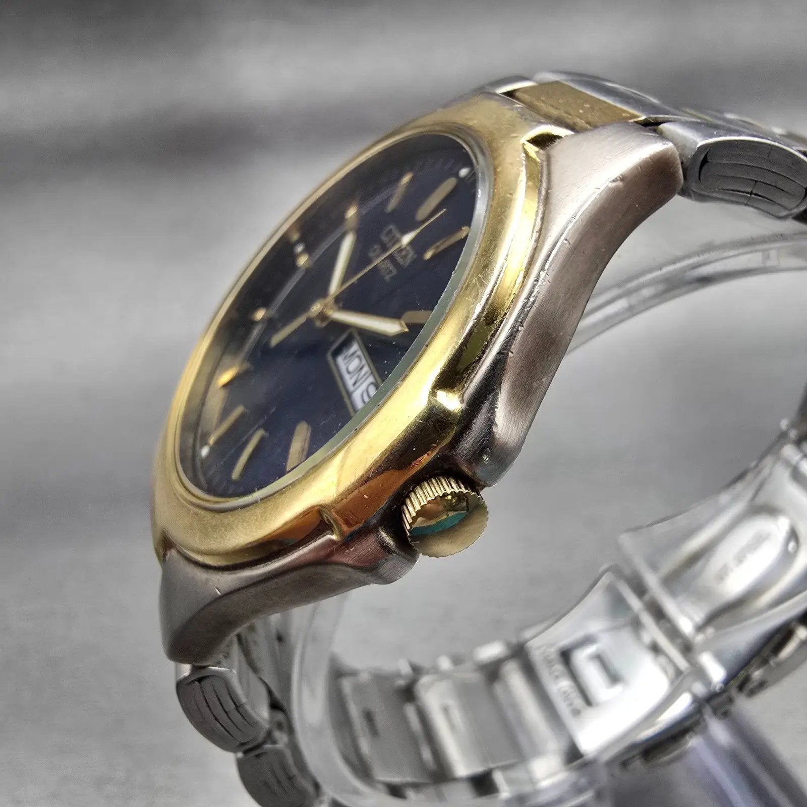 Citizen Watch Men 36mm Blue Dial Two Tone Daydate Round 2500-S89326 New BatteryG2
