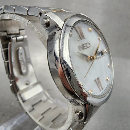 Citizen INED Watch Women 29mm MOP Dial Two Tone Daydate Round Solar Runs3
