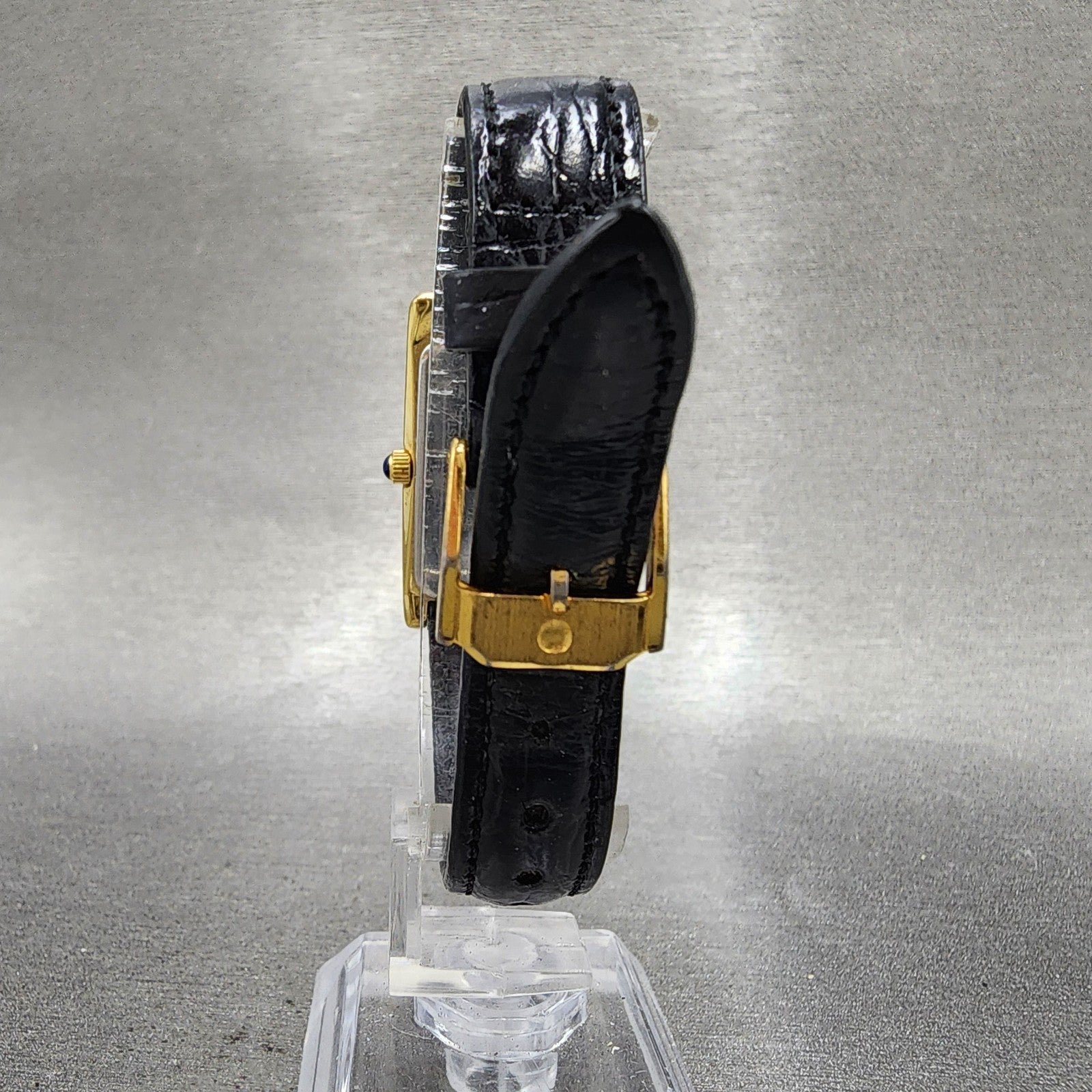 Movado Tank Watch Women 20mm White Dial Gold Tone Rectangle 87.A1.455 New BattB17