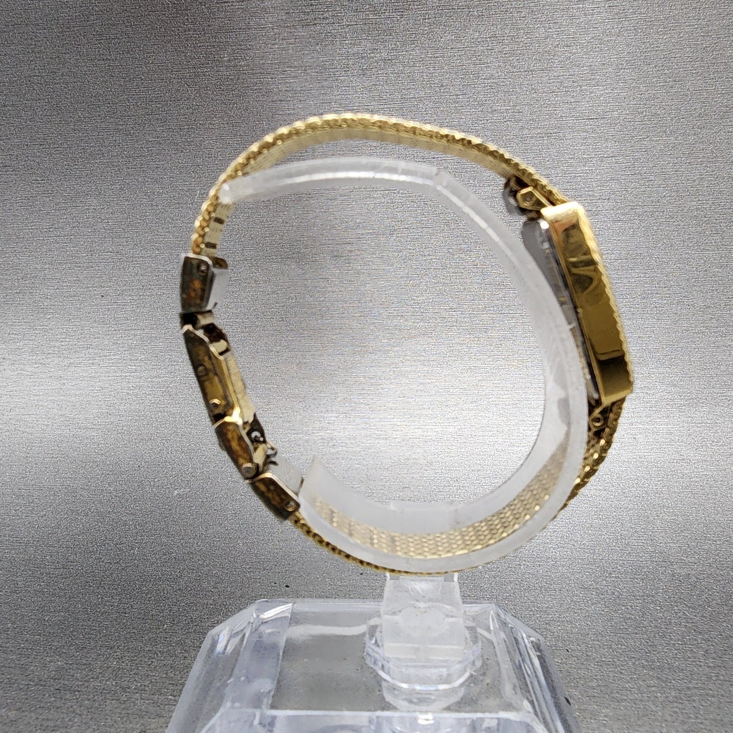 Seiko Tank Watch Women 14mm Champagne Dial Gold Tone 13205959 New Battery8
