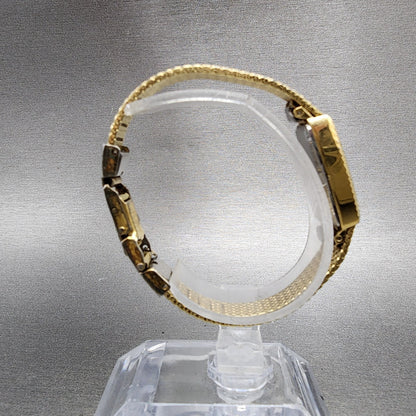 Seiko Tank Watch Women 14mm Champagne Dial Gold Tone 13205959 New Battery8